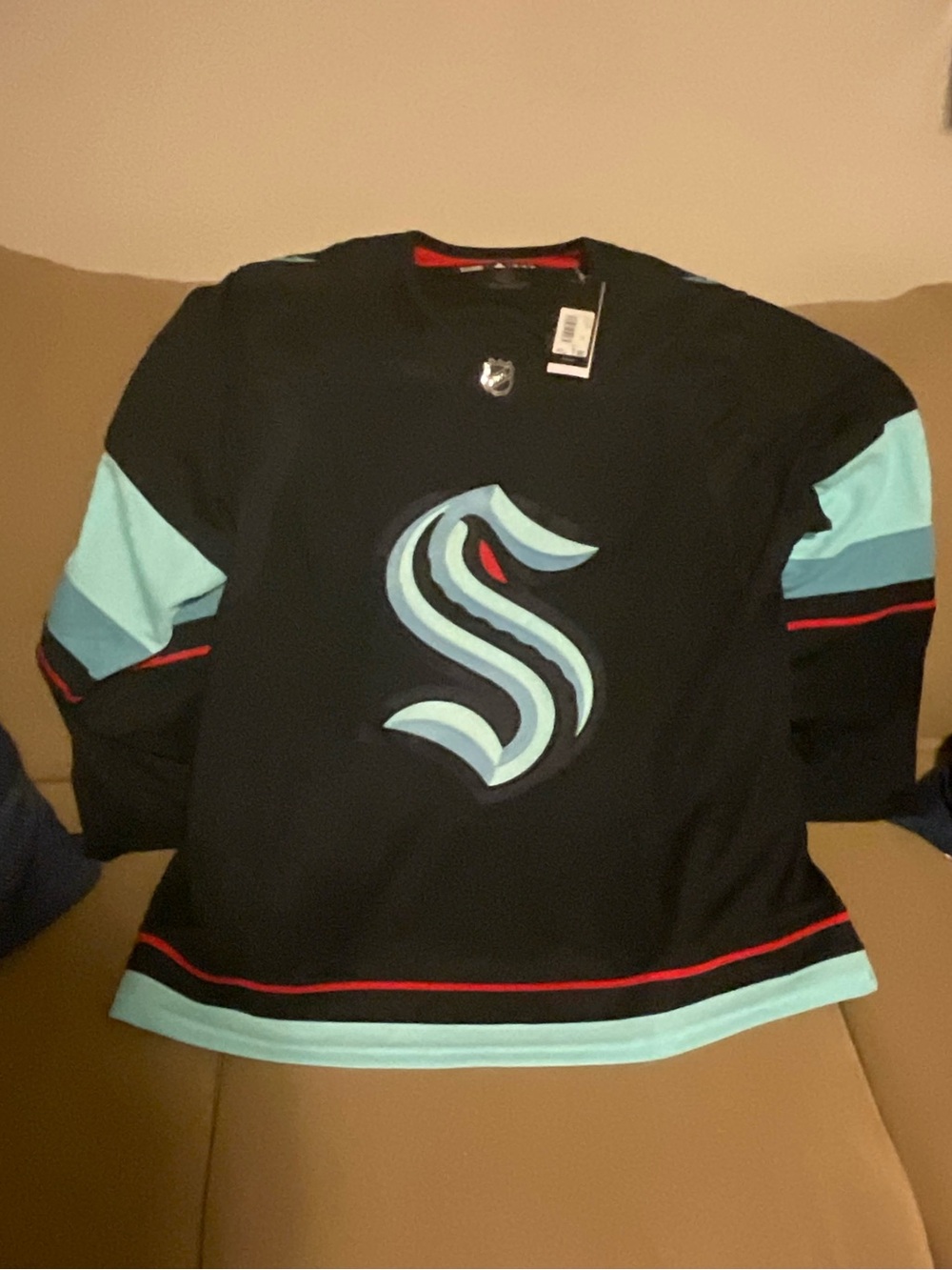 Adidas Seattle Kraken Home Jersey NHL Authentic Mens Size 60 3XL